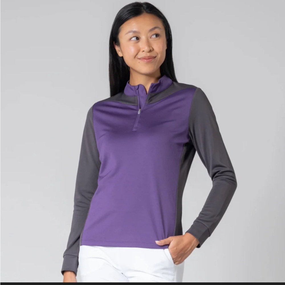 Levelwear Women's Purple and Gray Long Sleeve Top